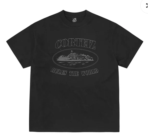 Corteiz OG Alcatraz T-shirt - Black/Yellow