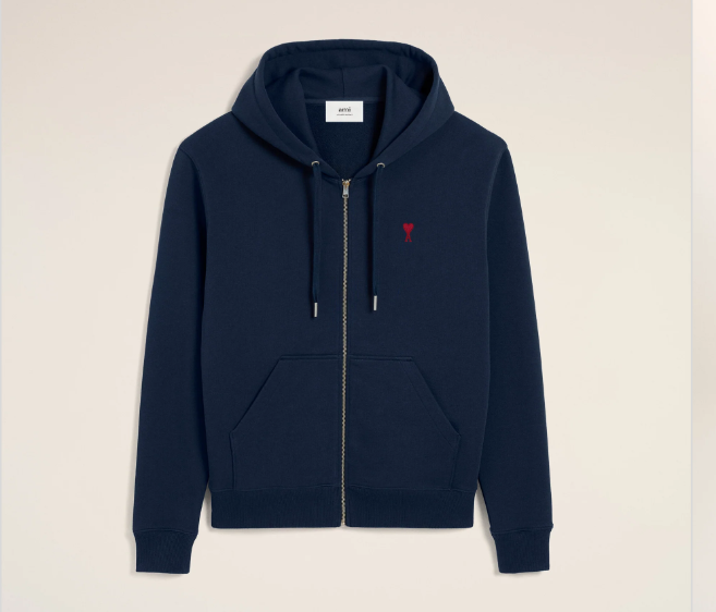 Ami Zip Up - Blue and Red