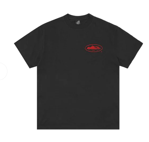Corteiz Halftone Island T-shirt - Black/Red