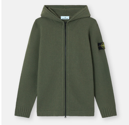 Stone Island Zip Up Military Green