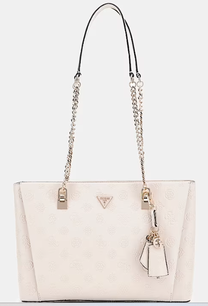 Guess Mala de ombro Tisha 4G Branco