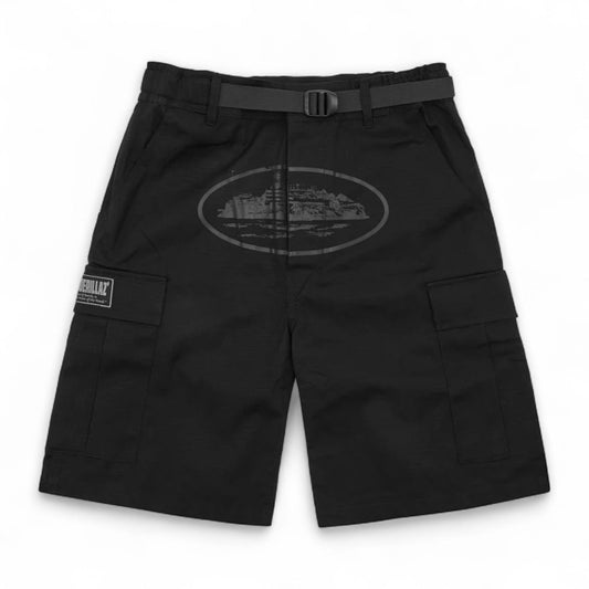 Corteiz Calções Cargo Preto